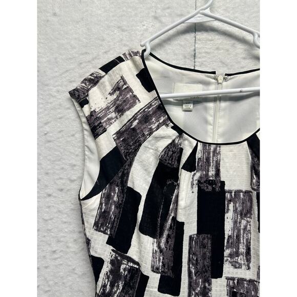 Donna Morgan Abstract Brushstroke Sheath Dress 12P Old Money - Picture 4 of 12